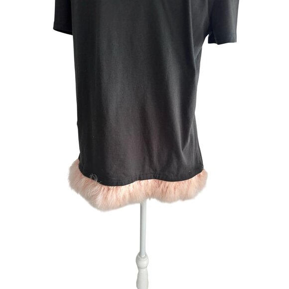 ZARA Faux Feather Trim T Shirt Sizs Small NEW with tags never worn - Picture 6 of 6